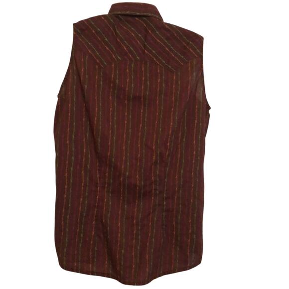 Twenty X Tailored fit Western Sleeveless Blouse Woman Size Large Westerncore - Picture 2 of 6